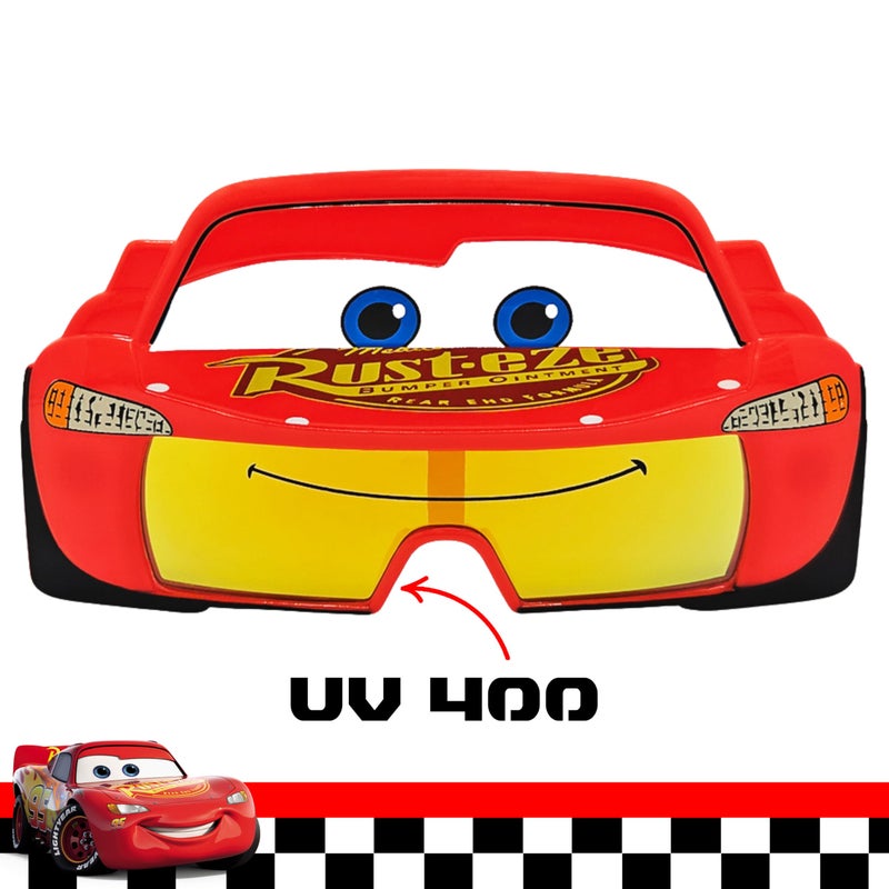 Sun-Staches Disney Cars Official Lightning McQueen Sunglasses, Costume Accessory Mask, UV400, One Size Fits Most - Image 2